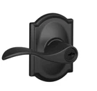 Schlage Accent Keyed Entry Door Handle With Camelot Trim - F51A Open. Price: $23.99.