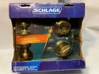 Schlage Deadbolt & Keyed Entry Lock Set Brass Security Free Shipping New. Price: $35.00.