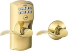 Schlage FE575 505 Camelot Keypad & Accent Lever Auto-lock Open. Price: $65.00.