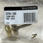 Baldwin Hardware 6756-030 Mortise Lock Turn Piece Polished Brass Finish Nos Open. Price: $29.99.