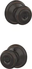 Schlage Georgian Knob Keyed Entry Lock, F51A Open. Price: $22.99.
