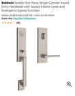 Baldwin Ee.seaxsqu.r.cqe Seattle One Piece Single Cylinder Keyed - Nickel New. Price: $250.00.