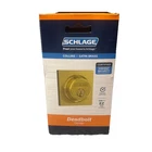 Schlage Collins Deadbolt Lock Single Cylinder Keyed Entry B60N 608 New. Price: $19.99.