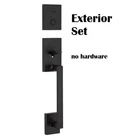 Kwikset San Clemente Dummy Handleset, Exterior Only Matte Black 819SCELIP-514 Open. Price: $89.95.