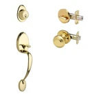 Copper Creek CZ2610XCK-PB Mid-century Modern Entrance Handleset In Polished Bras New. Price: $60.70.