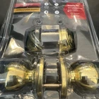 Kwikset Tylo Polished Brass Entry Door Knob And Dbl Cyl Deadbolt 96950-163 Open. Price: $17.00.