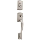 Kwikset Avalon Exterior Smartkey Handleset, Satin Nickel 800AVH Lip 15 Smt Open. Price: $72.99.