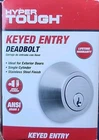 New Hyper Tough Keyed Entry Single Cylinder Deadbolt, Stainless Steel Finish Open. Price: $12.99.