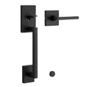 Kwikset San Clemente Matte Black Front Door Handle Pull Exterior Interior Lever Open. Price: $55.00.