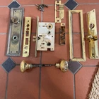 Baldwin Hardware 6301 Polished Brass Reversible Door Lock Set W/ Knobs Used. Price: $325.00.