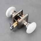 Ncl White Knobs, Interior, Porcelain Square Door, Privacy, Satin New. Price: $59.00.