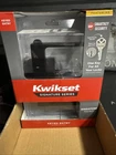 Kwikset Singapore Rectangular Keyed Smartkey Entry Door Handle Matte Black New. Price: $39.99.