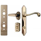 Larson Storm Door Handle With Key Polished Brass Hardware Set New. Price: $119.81.
