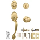 Design House Cambridge Coventry Door Handle Set With Single 2-WAY, Satin Gold. Price: $64.77.