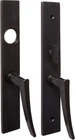Baldwin 6915190ENTR Santa Monica Full Plate Entry Handleset Trim, Satin Black Open. Price: $590.00.