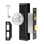 Mortise Lock Set For Interior Door - Vintage Crystal Glass Knobs With Sk... New. Price: $45.09.