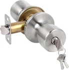 Hosom Keyed Entry Door Knob With Lock & Satin Nickel Interior Exterior New. Price: $17.99.