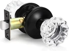 3-PACK Matte Black Crystal Door Knobs With Elegant Victorian Rosettes New. Price: $99.99.