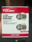 Hyper Tough Keyed Entry Ball Locking Doorknobs Stainless Steel Finish Twin Pack New. Price: $27.99.