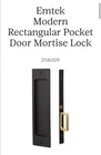 Emtek Modern Rectangular Pocket Door Mortise Lock 2114US19 Open. Price: $144.99.