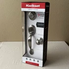 Kwikset Dakota Satin Nickel Single Cylinder Entry Handleset Smartkey 96870-090 New. Price: $40.00.