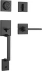 Amador Matte Black Front Door Lock Set With Reversible Lever & Smartkey Deadbolt New. Price: $204.99.