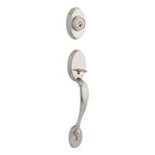 Kwikset Chelsea Handleset Deadbolt Keyed Side, Satin Nickel 800CE Lip 15 Open. Price: $49.99.