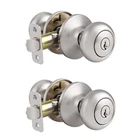 Probrico Entry Door Knobs With Lock, Keyed Alike 2 Pack, Brushed Nickel New. Price: $41.99.