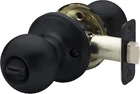Copper Creek Matte Black Door Knobs - Round Colonial With 1 Pack, New. Price: $23.98.
