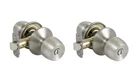 Bed And Bath Door Knob Defiant Stainless Steel 2 Pack New Same Day Ship !. Price: $19.48.