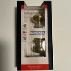 Schlage Keyed Entry Door Knob - Bright Brass/plymouth Design New. Price: $19.99.