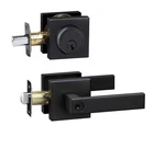 Front Door Lock Set,keyed Alike Handle With Single Cylinder Deadbolt,black New. Price: $36.99.