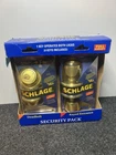 Schlage Security Pack Double Cylinder Deadbolt Keyed Entrance Gold Door Lockset Open. Price: $39.87.