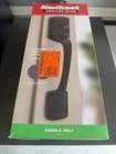 Kwikset Prague Matte Black Entry Door Handle Only With Round Knob Lock Open. Price: $54.99.