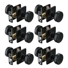 Pack Black Door Knobs With Square 6-PRIVACY, Matt New. Price: $63.36.