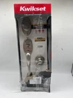 Kwikset Shelburne Satin Nickel Single Cylinder Door Handleset W/ Smartkey Open. Price: $75.99.