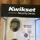 Kwikset Security Series Front Door Lock Dakota Antique Brass 2025 Smartkey New. Price: $75.00.