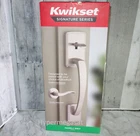 Kwikset Brentford Entry Front Door Handle Only W/sedona Lever Satin Nickel Open. Price: $80.00.