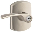 Schlage F51-MER-GRW Merano Single Cylinder Keyed Entry Door Lever Nickel New. Price: $121.29.