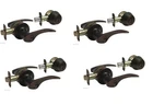 House Guard Oil Rubbed Bronze Entrance Lever Lock With Single Deadbolt Same Keys New. Price: $66.50.
