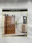 Homacer Single Track Bypass Sliding Barn Door Hardware Kit Spoke Wheel Rollers Open. Price: $75.00.