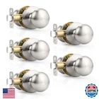 Probrico Passage Door Knob 5 Pack Brushed Nickel Interior Keyless Closet Ha New. Price: $67.96.