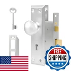 Vintage Knob With Lock For Interior Doors Brushed Nickel, Antique Brass 2 P New. Price: $76.02.