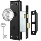 Antique Mortise Lock With Skeleton Key - Matte Black. Price: $61.49.