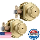 Ncsen 2 Pack Gold Door Knobs With Camelot Trim,interior Lock,coas New. Price: $42.57.