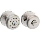Kwikset Juno Satin Nickel Entry Door Knob Featuring Smartkey Security W/microban Open. Price: $19.99.