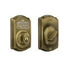 Electronic Keypad Deadbolt Lock Keyless Entry Antique Brass Schlage BE365 Front New. Price: $179.99.