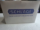 (4 Pack) Schlage F51 ACC605 Entry Lockset Keyed Alike Bright Brass- Triple New. Price: $49.99.