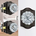 Calzibeno 3 Pack Crystal Door Knobs With Lock, Glass Interior Open. Price: $104.01.