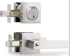 Cielsa Dawn Exterior Door Lock Set With Deadbolt, Satin Nickel Open. Price: $69.99.